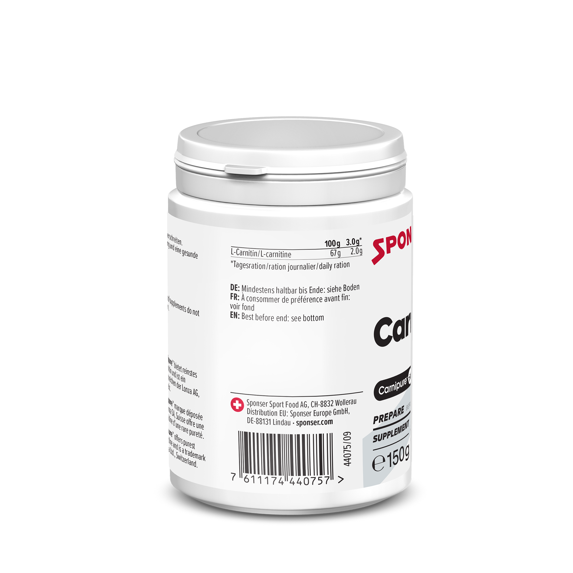 Carnitin 1000: Sports drink and drinking ampoule with L-carnitine from SPONSER - SPONSER SPORT FOOD AG Carnitin 1000: Sports drink and drinking ampoule with L-carnitine from SPONSER - SPONSER SPORT FOOD AG